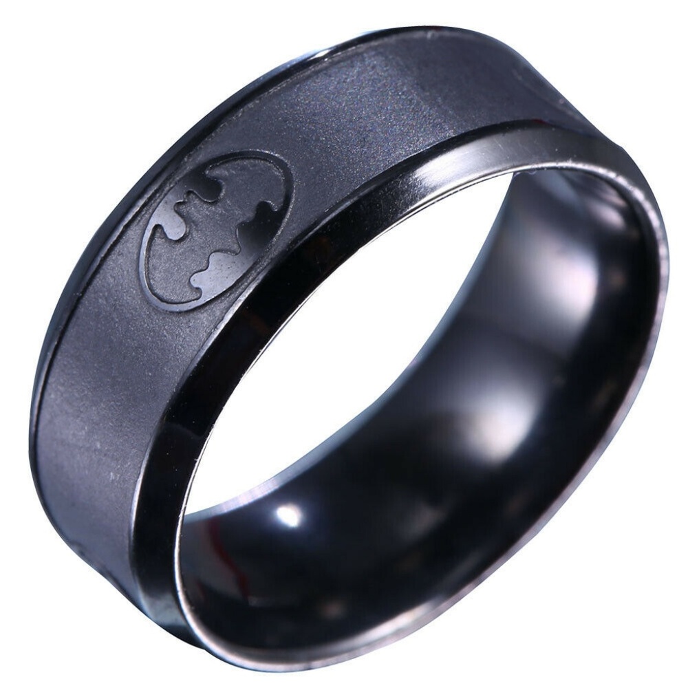 Men Women Batman Stainless Steel Titanium Ring - Picture 1 of 4